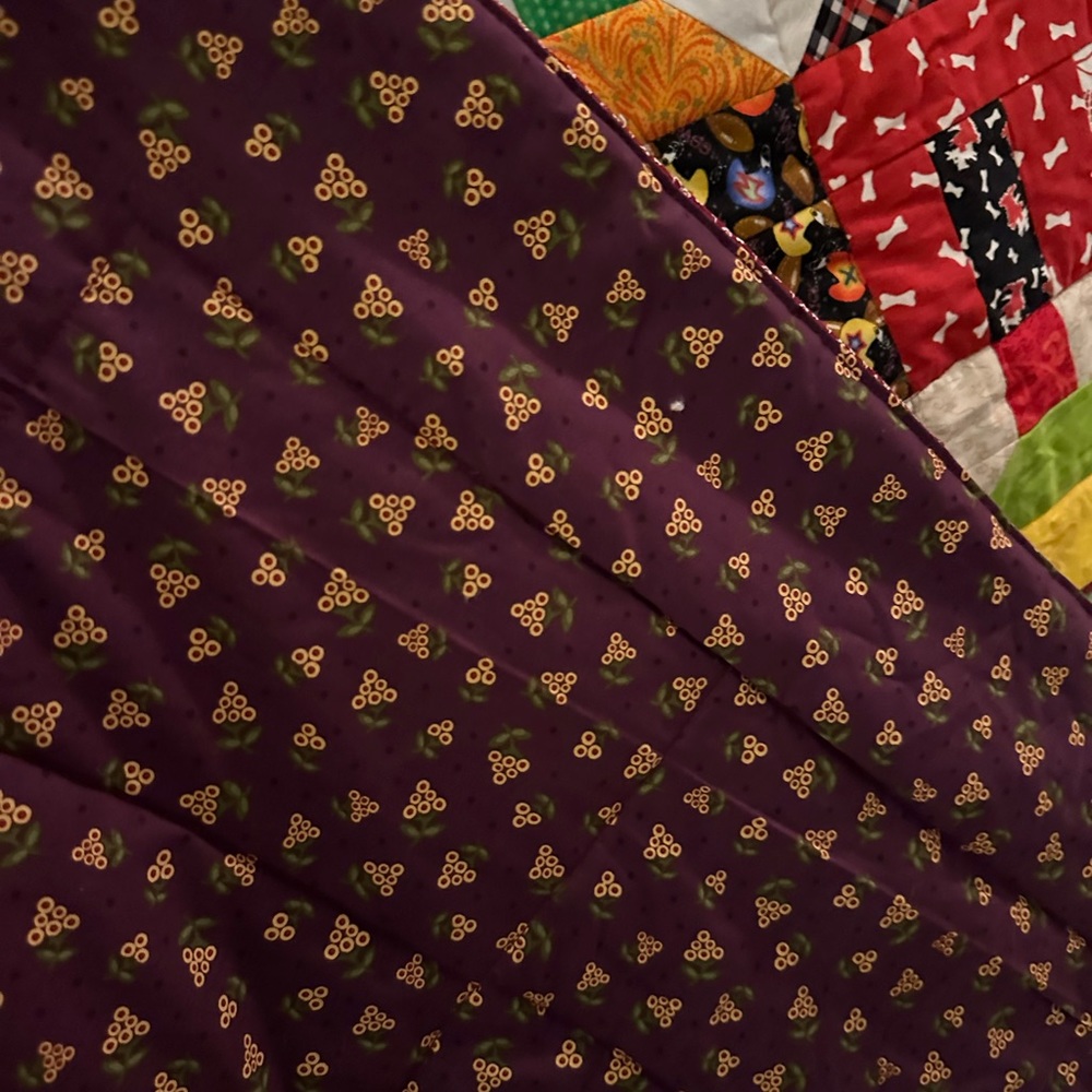 Handmade quilt, 86 x 52, vintage design - Picture 4 of 10